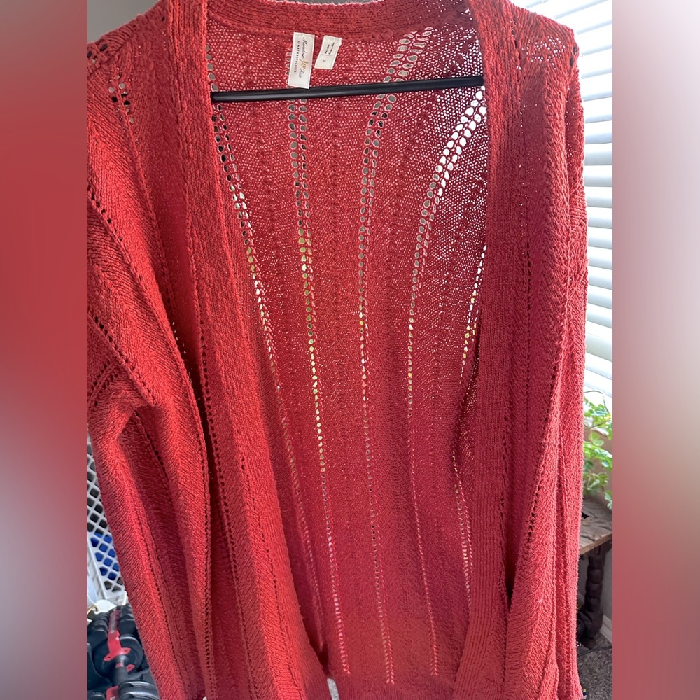 Anthropologie Long Sweater with Bell Sleeves M